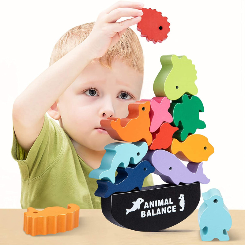 Board Game Word - Nowe Dziecięce Montessori Drewniane Klocki Balansujące