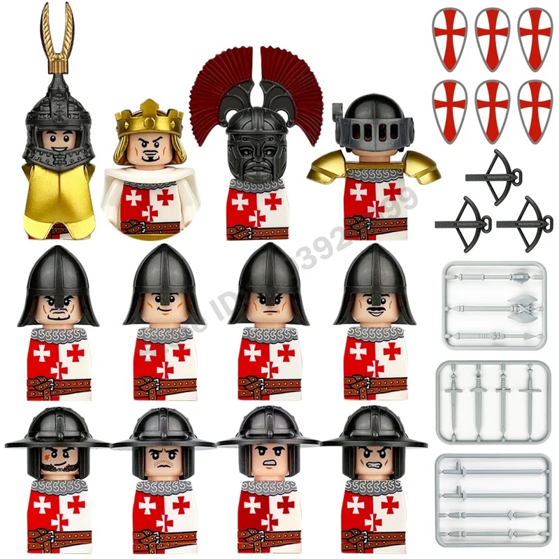 Lego Set Technic - Krzyżowcy, templariusze, rzymscy wojownicy, średniowieczna Europa,