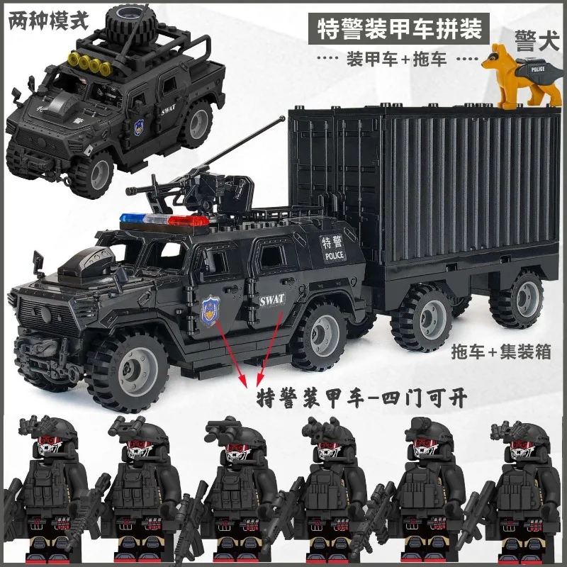 Lego Set Technic - Figurki akcji SWAT, bloki konstrukcyjne pojazdów